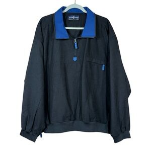 New With Tags Arnold Palmer 1/4 Zip Pullover Black Microfiber Golf Jacket Size L